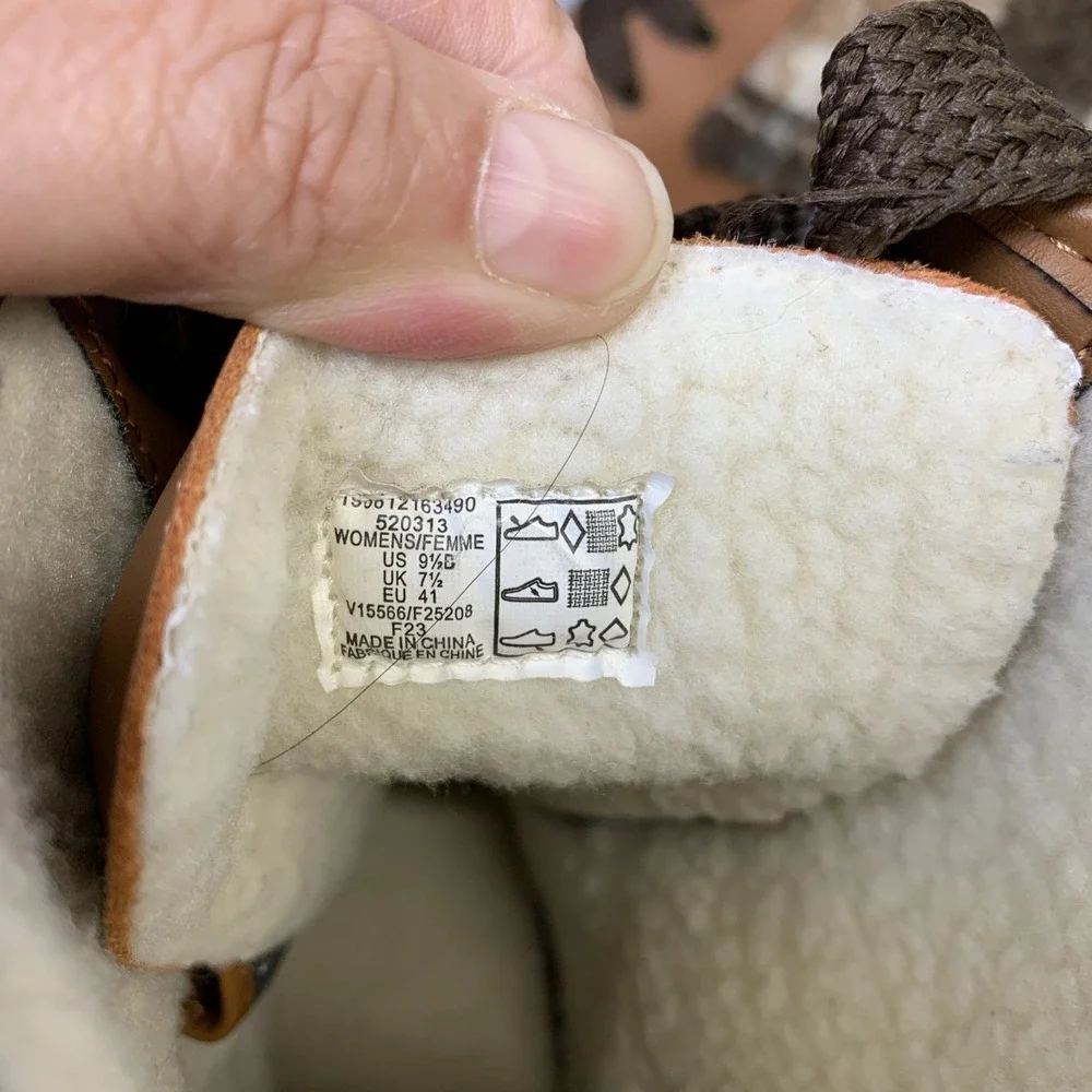 Lands End Duck Boots Women's Size 9.5 Insulated Sherpa Fleece Lined‎ Plaid